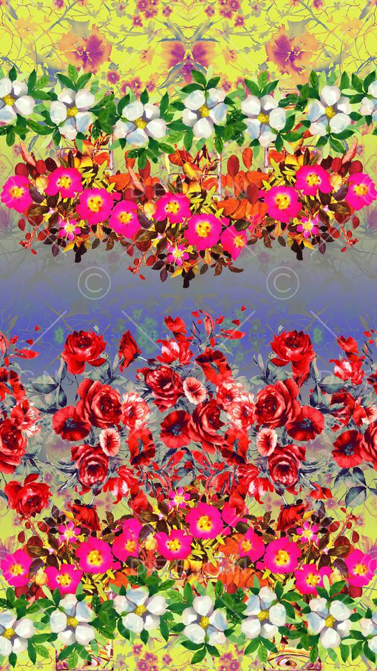 花卉印花华亿平台图片