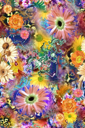 抽象印花华亿平台图片