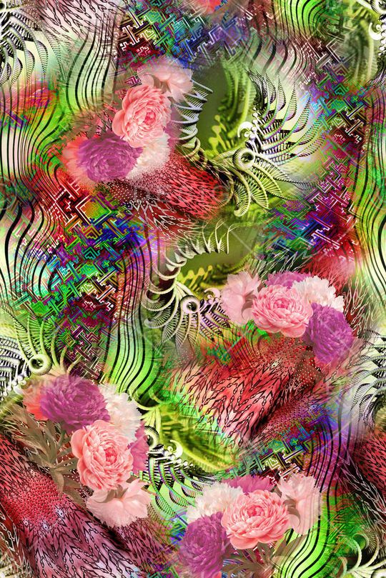 抽象印花华亿平台图片