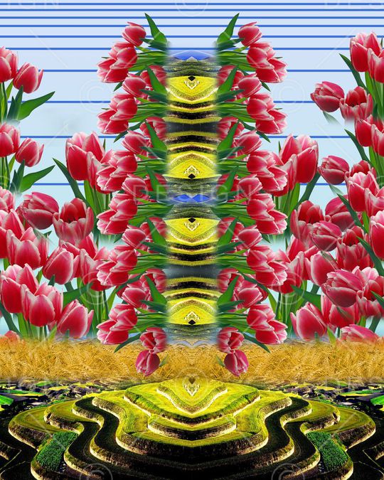 郁金香印花华亿平台图片