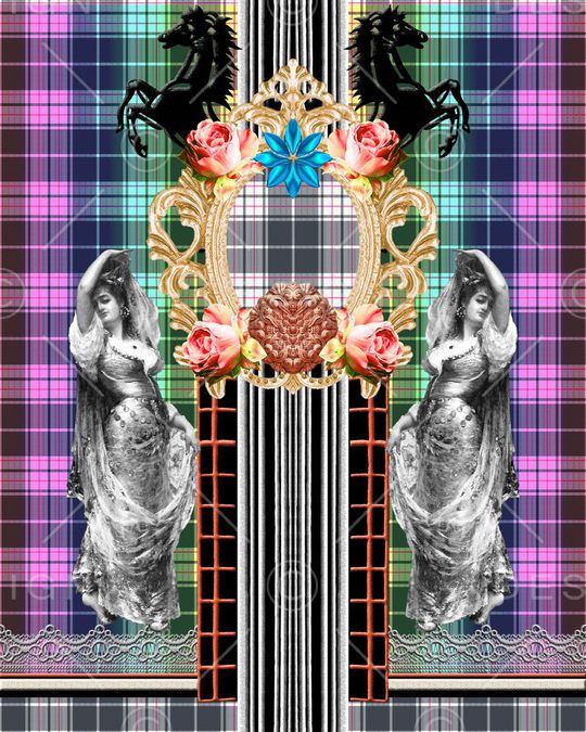 方格印花华亿平台图片