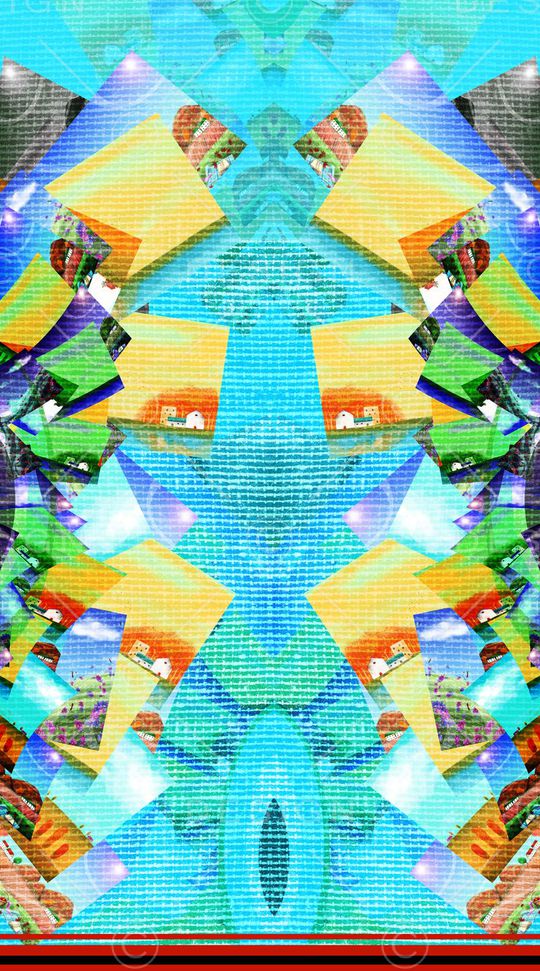 几何定位式组合印花华亿平台图片