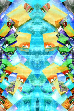 几何定位式组合印花华亿平台图片