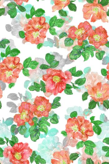 383323-白底渐变手绘涂鸦花卉