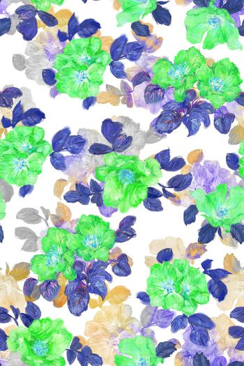 383325-白底渐变手绘涂鸦花卉