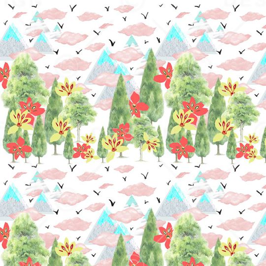 清新甜美印花华亿平台图片