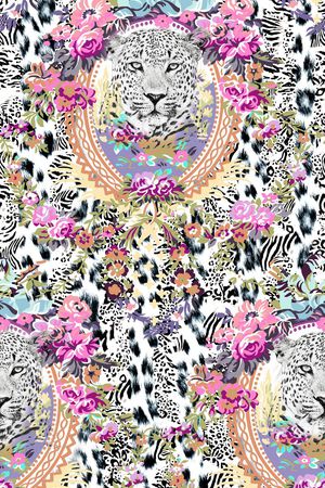 豹头印花华亿平台图片