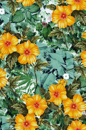 花卉印花华亿平台图片