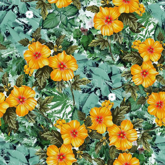 花卉印花华亿平台图片