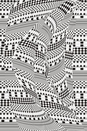 几何图案印花华亿平台图片