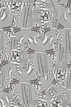 几何图案印花华亿平台图片