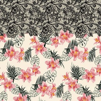 花卉印花华亿平台图片