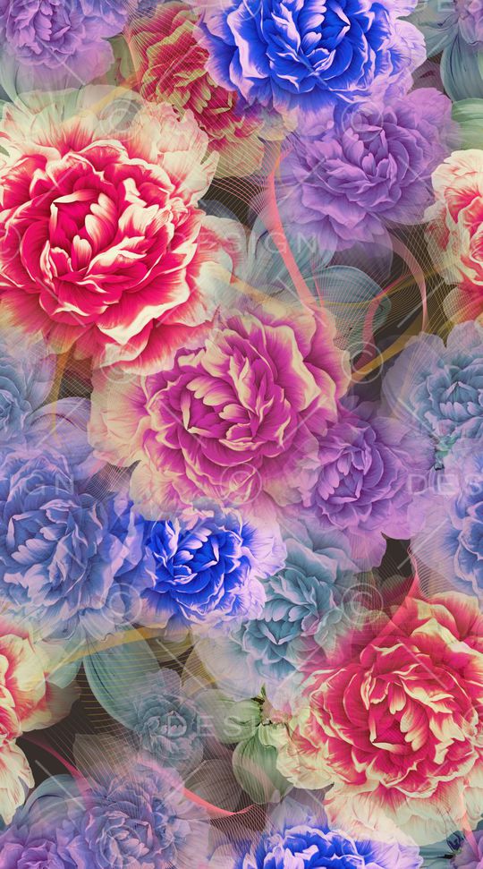 花卉印花华亿平台图片