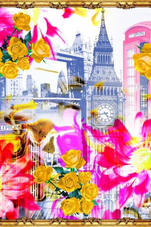 热带叶子印花华亿平台图片