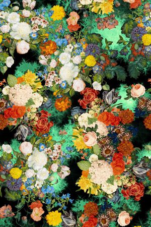 花卉印花华亿平台图片