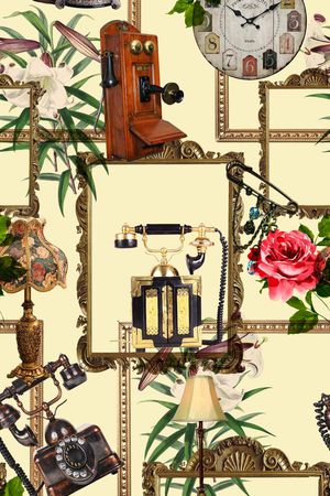 复古印花华亿平台图片