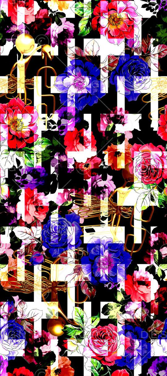 几何十字架印花华亿平台图片