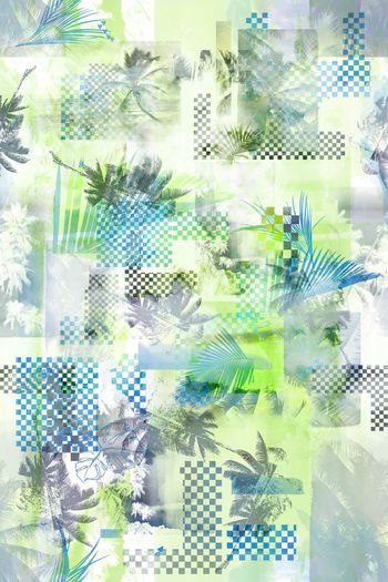 383837-WT450假日休闲风热带雨林墨迹水