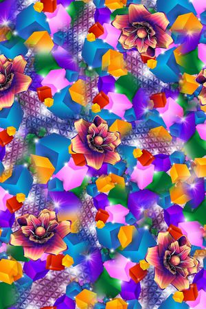 抽象印花华亿平台图片