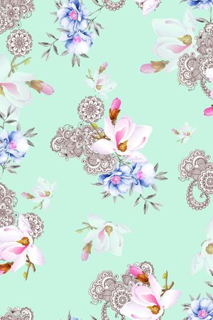 花卉印花华亿平台图片