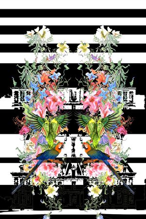 动物花卉印花华亿平台图片