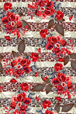 动物纹印花华亿平台图片