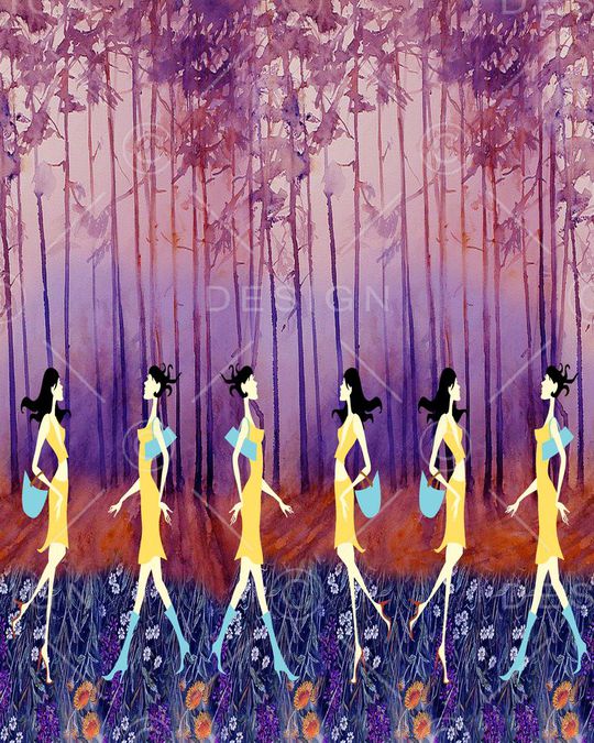 时尚人物印花华亿平台图片