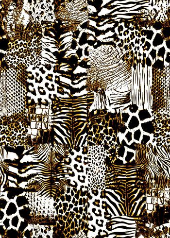 383972-霸气男装豹纹蛇纹龟纹动物纹组合直筒