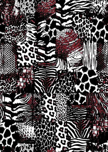 383975-霸气男装豹纹蛇纹龟纹动物纹组合直筒