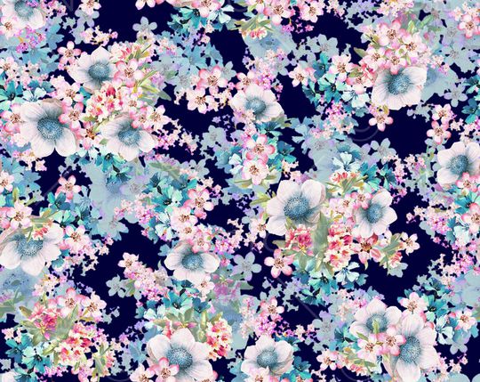 清新花卉印花华亿平台图片