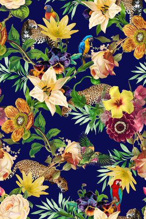 热带风印花华亿平台图片