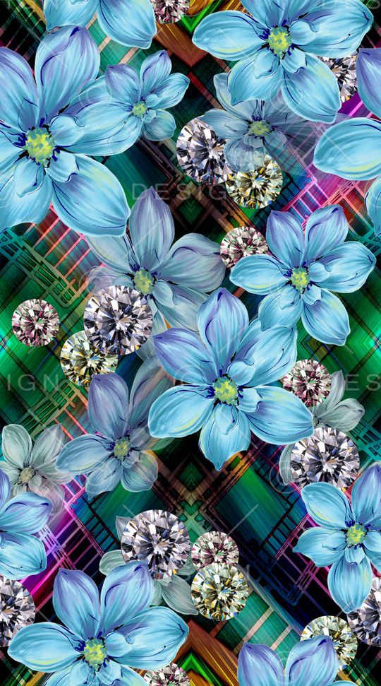 花卉印花华亿平台图片