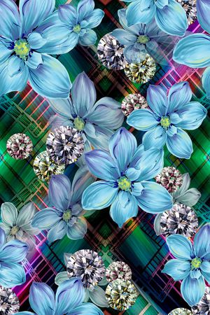 花卉印花华亿平台图片