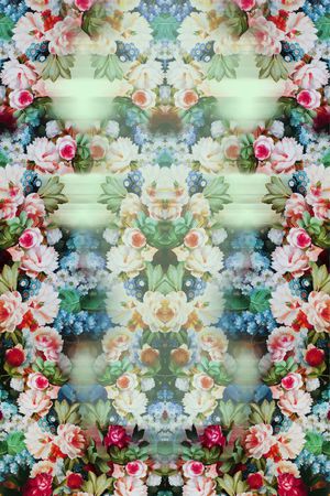 手绘定位花卉印花华亿平台图片