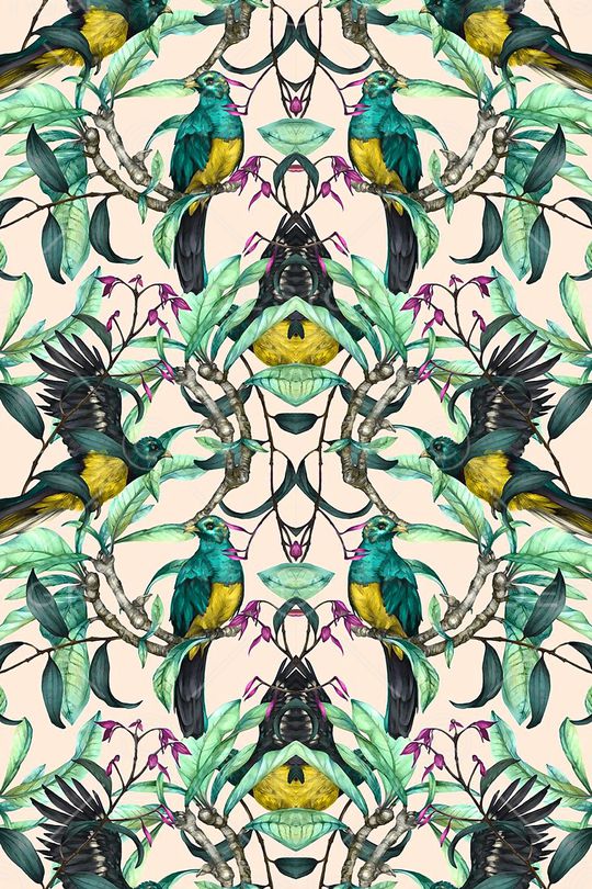 花鸟印花华亿平台图片