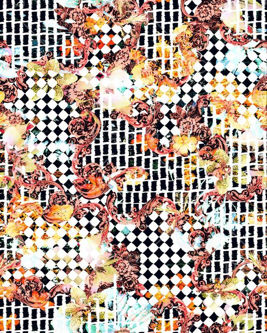 格纹印花华亿平台图片