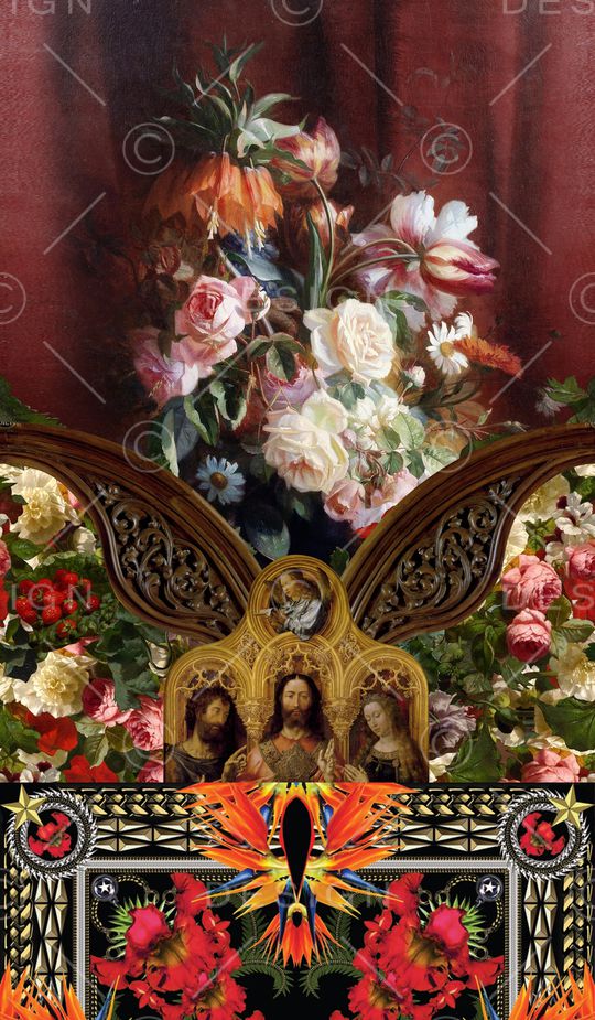 复古印花华亿平台图片