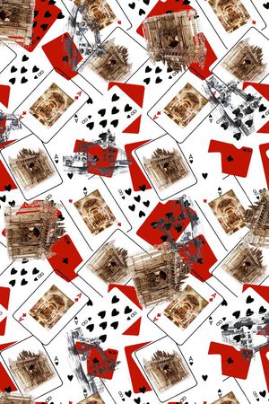 扑克牌印花华亿平台图片