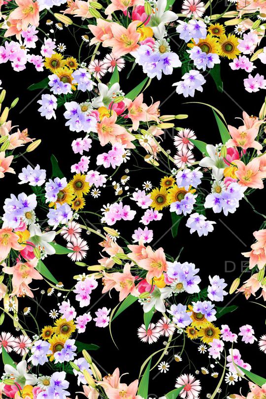 田园风印花华亿平台图片