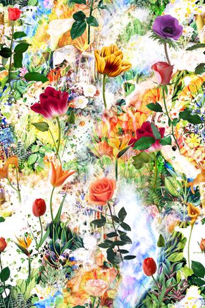 数码 花 女装印花华亿平台图片