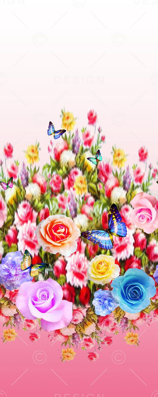 蝴蝶印花华亿平台图片