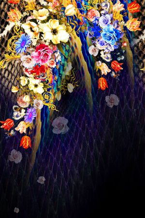 花卉印花华亿平台图片