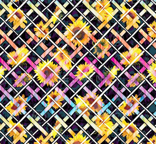 花卉 方格印花华亿平台图片