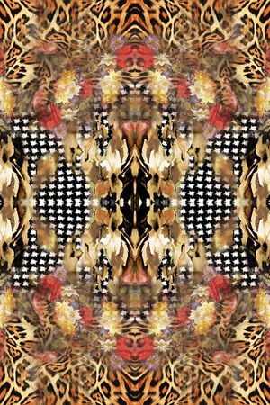 老虎皮和千鸟纹印花华亿平台图片