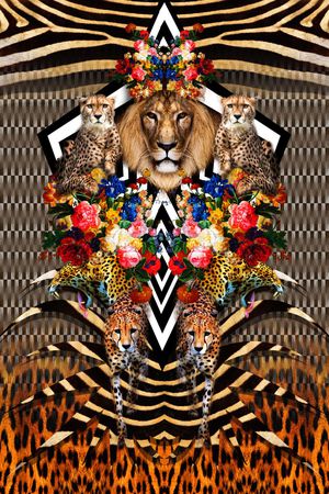 动物纹印花华亿平台图片