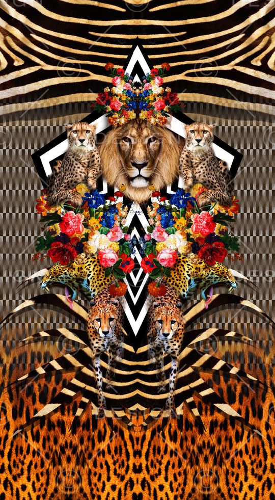 动物纹印花华亿平台图片