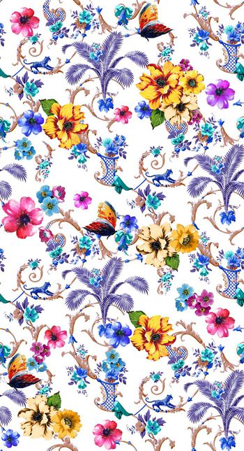 385377-手绘亮丽古典花贲