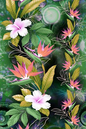 花卉印花华亿平台图片