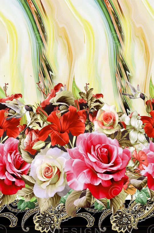 花卉印花华亿平台图片