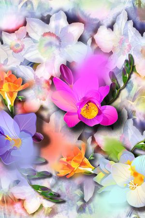 清新朦胧印花华亿平台图片